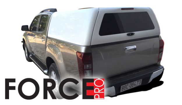 Hardtop ForcePro sans vitres latérales Isuzu D-Max Crew Cab 2012-2015