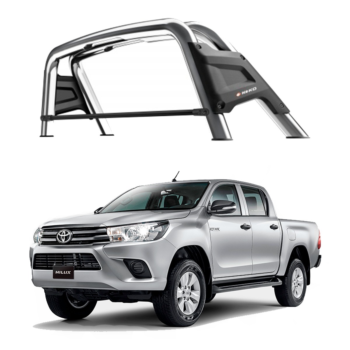 Combo Styledec CROME K1 - Telo per cassone e roll bar - COMBINAZIONE A PREZZO SCONTATO
